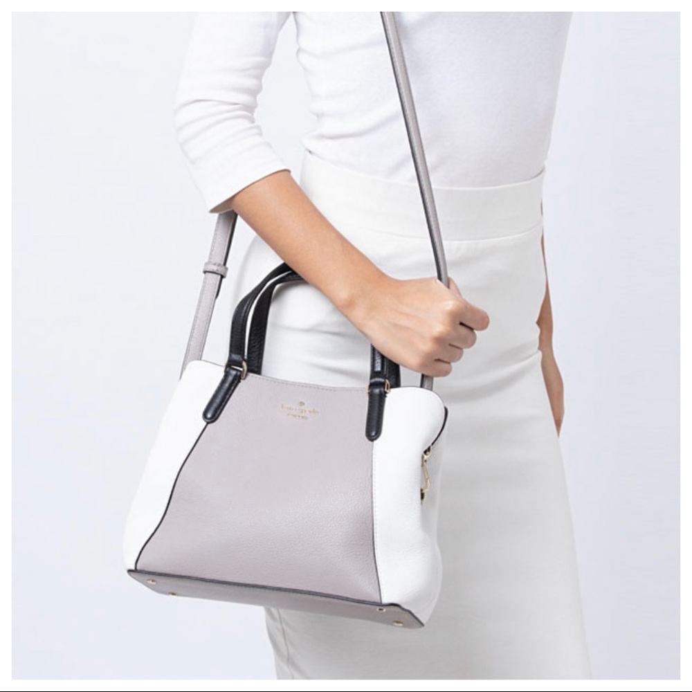 ✨POSH LIVE GIVEAWAY✨KATE SPADE 3 TONE LEATHER SATCHEL BAG - Picture 2 of 7